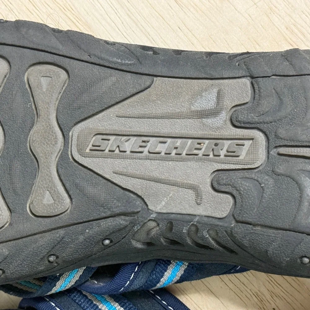 Skechers Outdoor Lifestyle Womens Navy Blue Strappy Thong Sandals Size 10